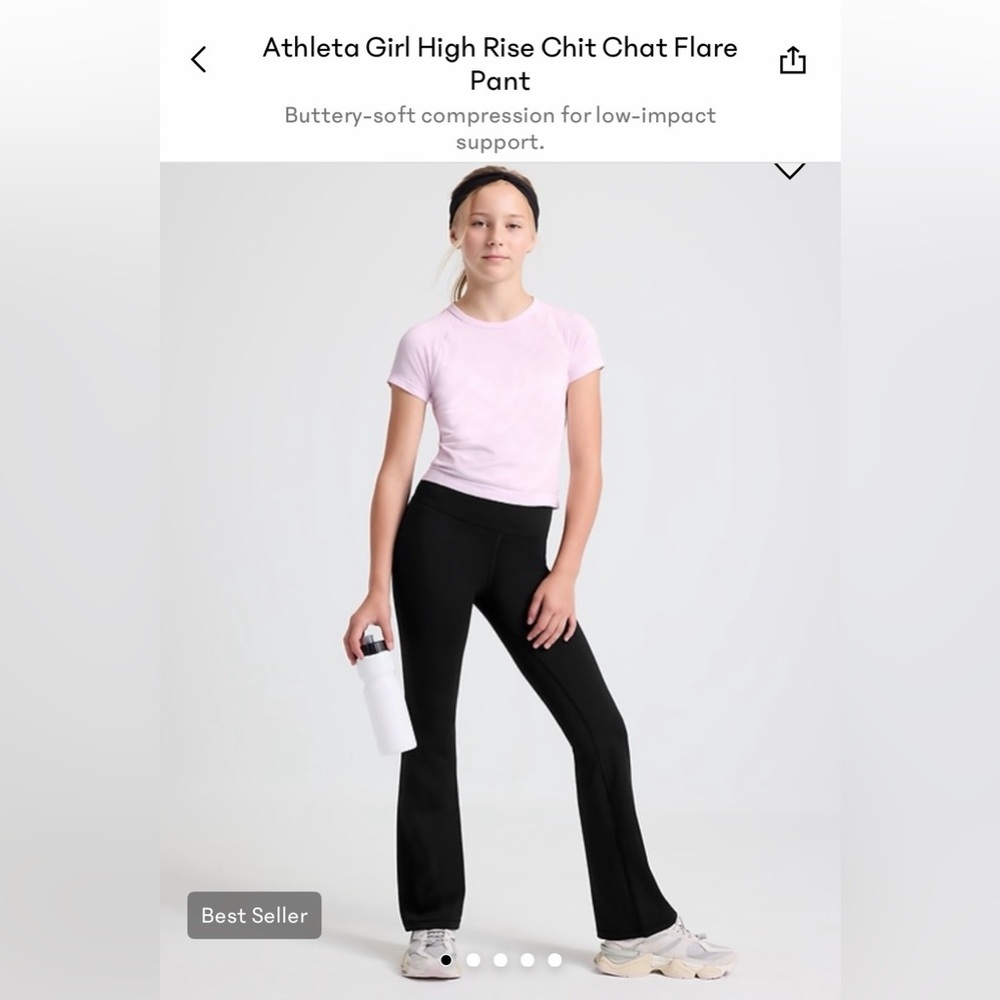 Athleta Girl Black Flair Leggings